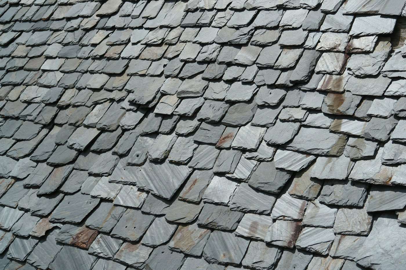 Texture of natural slate roofing